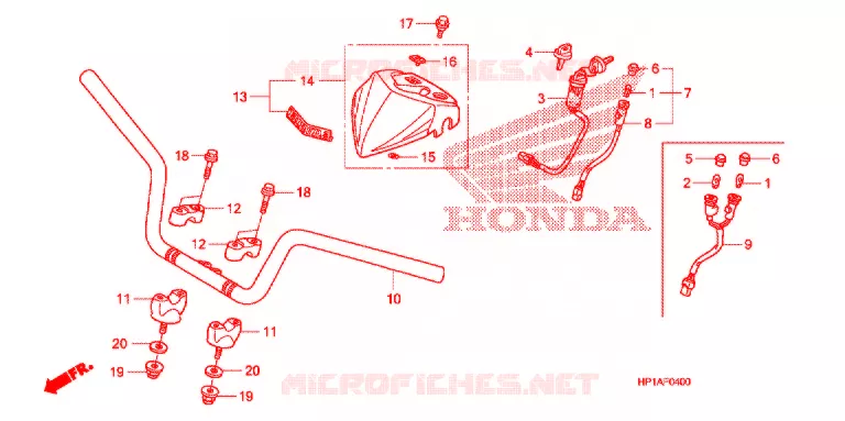 HENDEL PIJP Honda ATV 450 FOURTRAX 2012  TRX450ERC