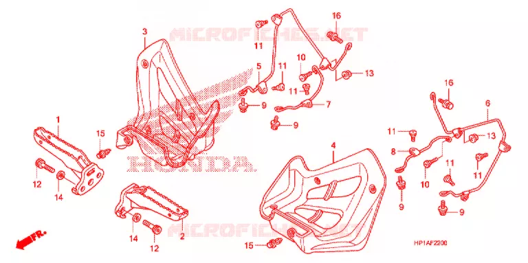 OPSTAP/PEDAAL Honda ATV 450 FOURTRAX 2012  TRX450ERC
