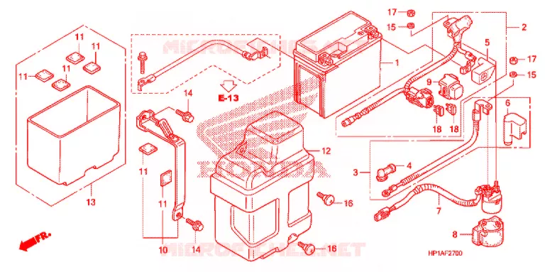 GEREEDSCHAP/ACCUVAK Honda ATV 450 FOURTRAX 2012  TRX450ERC