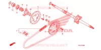 ACHTER AS/AANDRIJFKETTING voor Honda TRX 450 R SPORTRAX Electric Start WHITE 2013