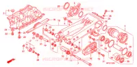 ZWAAI ARM/KETTINGKAST voor Honda TRX 450 R SPORTRAX Electric Start WHITE 2013