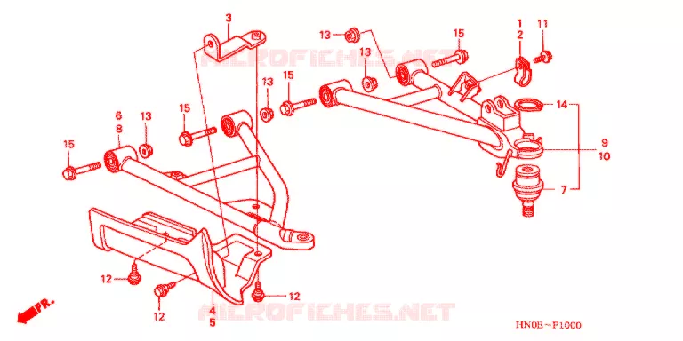 VOOR ARM Honda ATV 450 FOURTRAX 2004  TRX450FM4