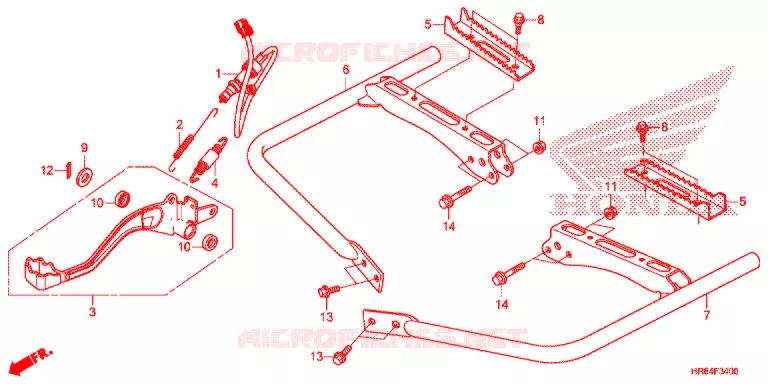 PEDAAL/OPSTAP Honda ATV 500 FOURTRAX 2015  TRX500FA7F