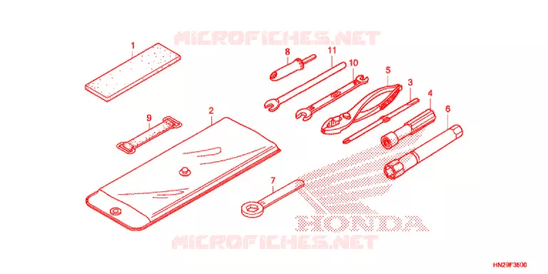 GEREEDSCHAP/ACCUVAK Honda ATV 500 FOURTRAX 2013  TRX500FAD