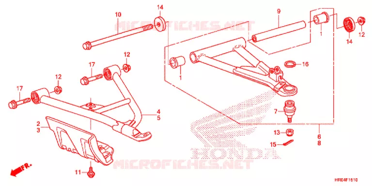 VOOR ARM Honda ATV 500 FOURTRAX 2012  TRX500FEC