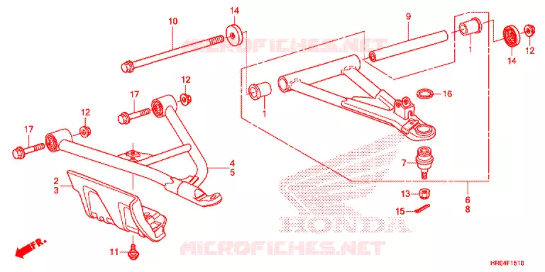 VOOR ARM Honda ATV 500 FOURTRAX 2012  TRX500FEC