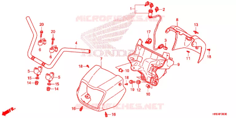HENDEL PIJP Honda ATV 500 FOURTRAX 2012  TRX500FEC