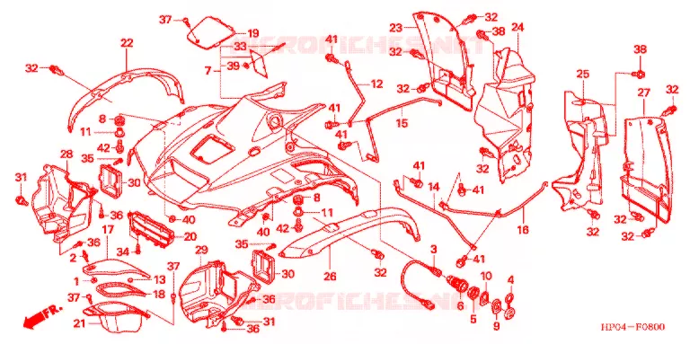 VOORSPATBORD (TRX500FA/FGA'05) Honda ATV 500 FOURTRAX 2005  TRX500FGA5