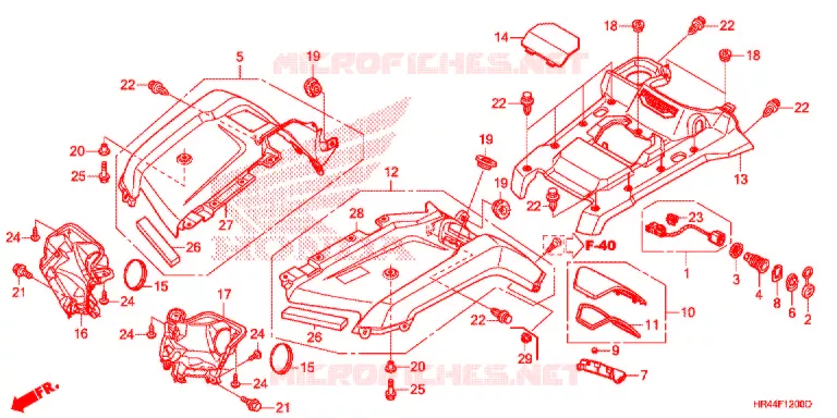 VOORSPATBORD Honda ATV 500 FOURTRAX 2015  TRX500FM1F