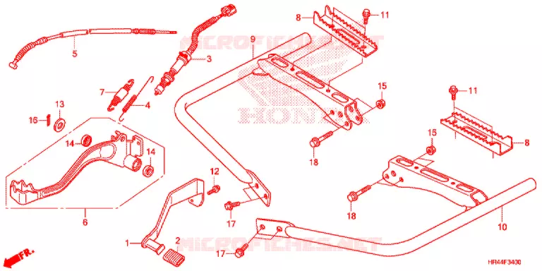 PEDAAL/OPSTAP Honda ATV 500 FOURTRAX 2015  TRX500FM2F