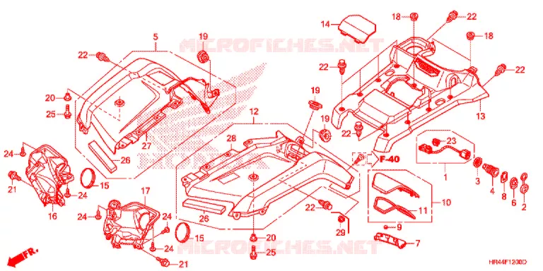 VOORSPATBORD Honda ATV 500 FOURTRAX 2015  TRX500FM2F