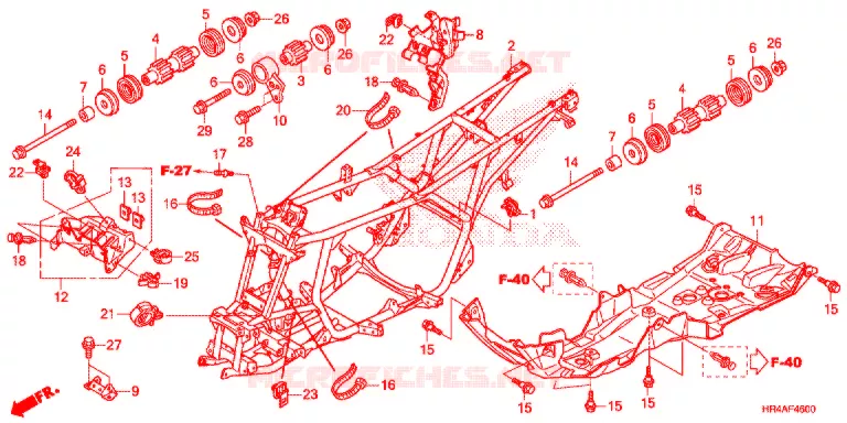 FRAME CHASSIS Honda ATV 500 FOURTRAX 2016  TRX500FM2G