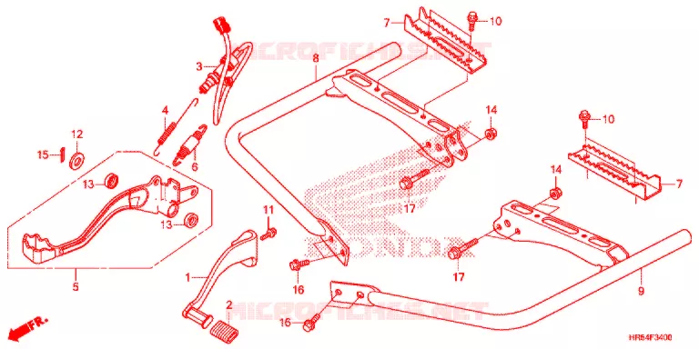 PEDAAL/OPSTAP Honda ATV 500 FOURTRAX 2015  TRX500FM5F
