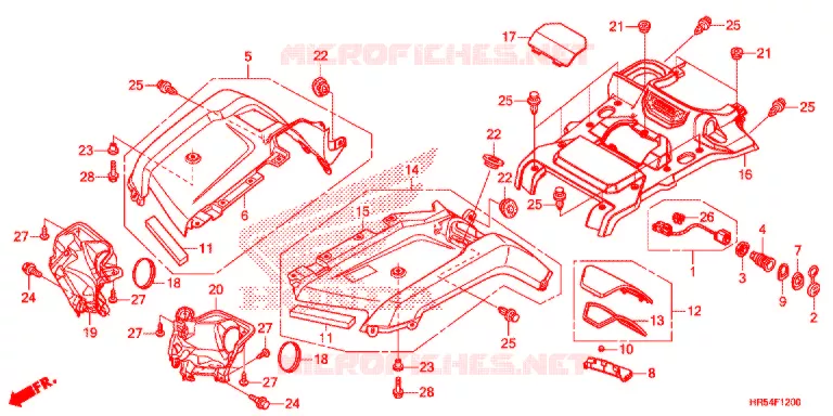 VOORSPATBORD Honda ATV 500 FOURTRAX 2015  TRX500FM6F