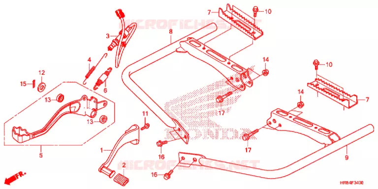 PEDAAL/OPSTAP Honda ATV 500 FOURTRAX 2016  TRX500FM7G