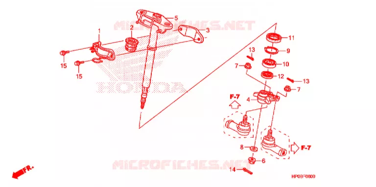 STURING AS (TRX500FM/FE) Honda ATV 500 FOURTRAX 2011  TRX500FMB