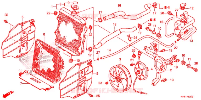 RADIATOR Honda ATV 500 FOURTRAX 2012  TRX500FMC