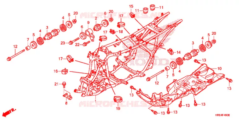 FRAME CHASSIS Honda ATV 500 FOURTRAX 2012  TRX500FMC
