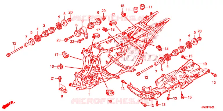 FRAME CHASSIS Honda ATV 500 FOURTRAX 2013  TRX500FMD