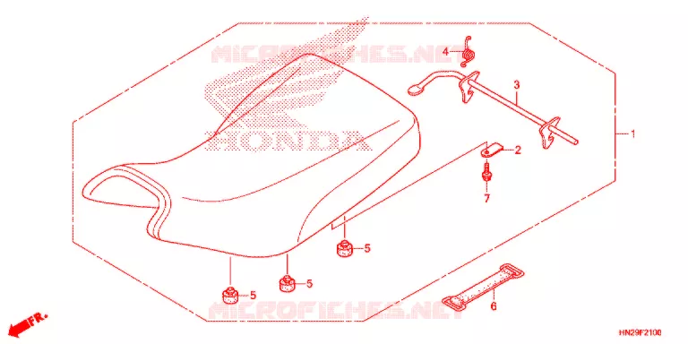 ENKELE ZITTING(2) Honda ATV 500 FOURTRAX 2013  TRX500FPAD