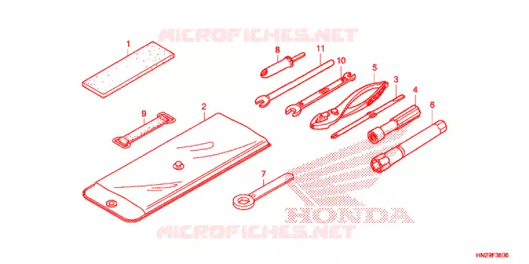 GEREEDSCHAP/ACCUVAK Honda ATV 500 FOURTRAX 2013  TRX500FPAD