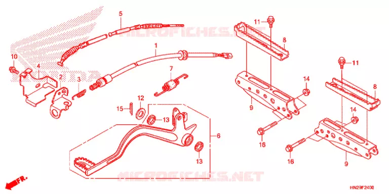 PEDAAL/OPSTAP Honda ATV 500 FOURTRAX 2013  TRX500FPAD