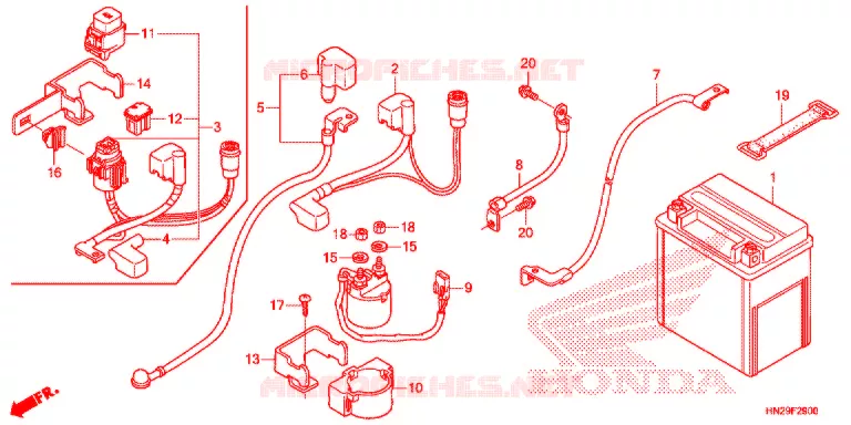 GEREEDSCHAP/ACCUVAK Honda ATV 500 FOURTRAX 2013  TRX500FPAD