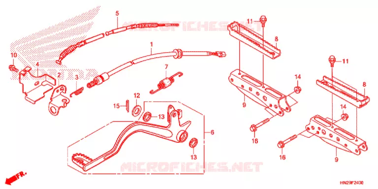 PEDAAL/OPSTAP Honda ATV 500 FOURTRAX 2013  TRX500FPAD