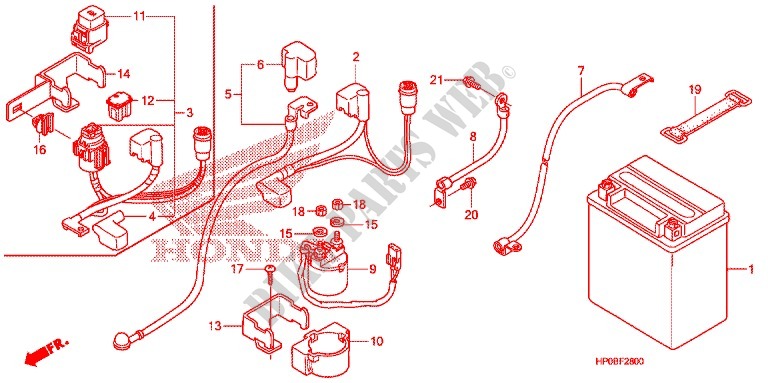 GEREEDSCHAP/ACCUVAK voor Honda FOURTRAX 500 FOREMAN 4X4 Electric Shift, PS, CAMO 2011