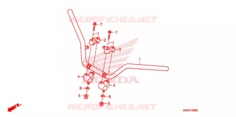 HENDEL PIJP Honda ATV 500 FOURTRAX 2011  TRX500FPEB