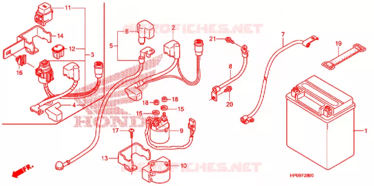 GEREEDSCHAP/ACCUVAK Honda ATV 500 FOURTRAX 2011  TRX500FPEB