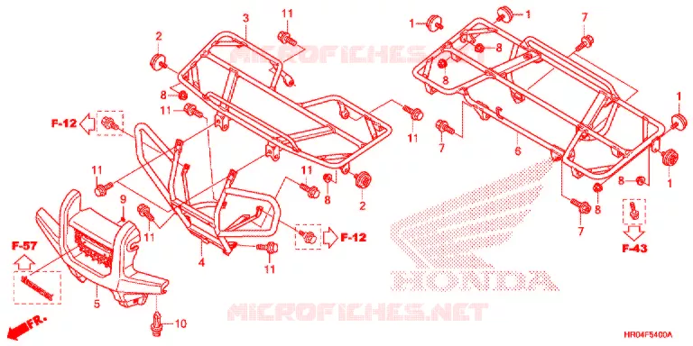 ZITTING/DRAGER Honda ATV 500 FOURTRAX 2012  TRX500FPEC