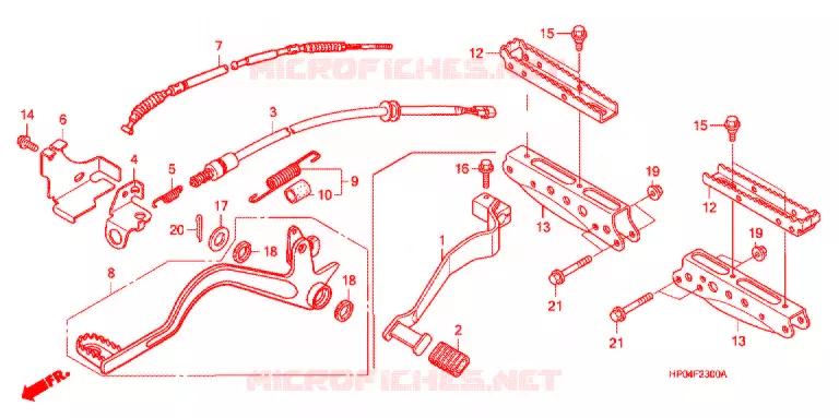 OPSTAP/PEDAAL Honda ATV 500 FOURTRAX 2006  TRX500TM6