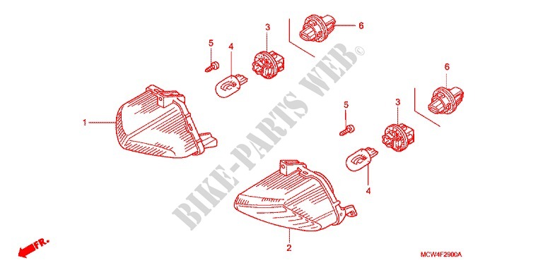 KNIPPERLICHT(2) voor Honda VFR 800 VTEC ABS 2011