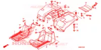 ACHTER STROOMLIJNKAP voor Honda TRX 250 FOURTRAX RECON Electric Shift 2010