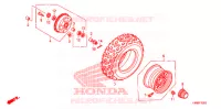 VOOR WIEL voor Honda TRX 250 FOURTRAX RECON Electric Shift 2010
