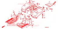 ACHTER STROOMLIJNKAP voor Honda TRX 250 FOURTRAX RECON Electric Shift 2010