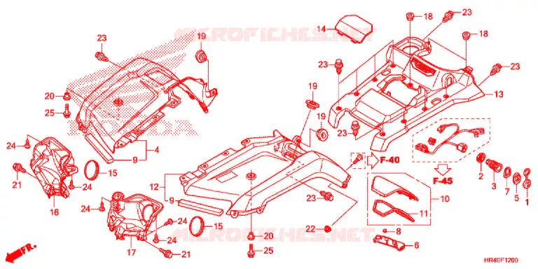 VOORSPATBORD Honda ATV 500 FOURTRAX 2016  TRX500FM1G