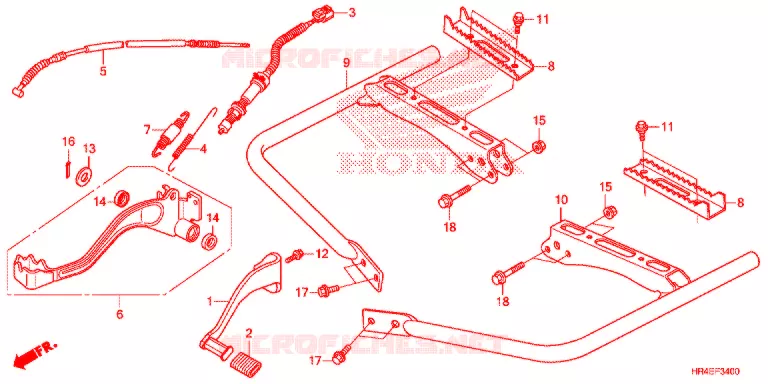 PEDAAL/OPSTAP Honda ATV 500 FOURTRAX 2016  TRX500FM2G