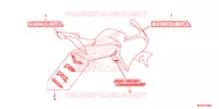 EMBLEEM/STREEP (1) voor Honda VFR 1200 F 2016