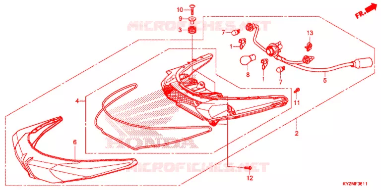 ACHTER COMBINATIE LICHT (AFS125MCSG/MCRG) Honda MOTO 125 FUTURE 2016  AFS125MCSG