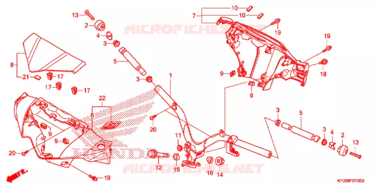 HENDEL PIJP/HENDEL AFDEKKING Honda MOTO 125 FUTURE 2016  AFS125MCSG