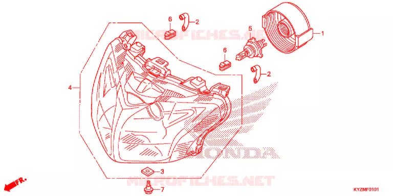 KOPLAMP (AFS125MCSG/MCRG) Honda MOTO 125 FUTURE 2017  AFS125MCSG
