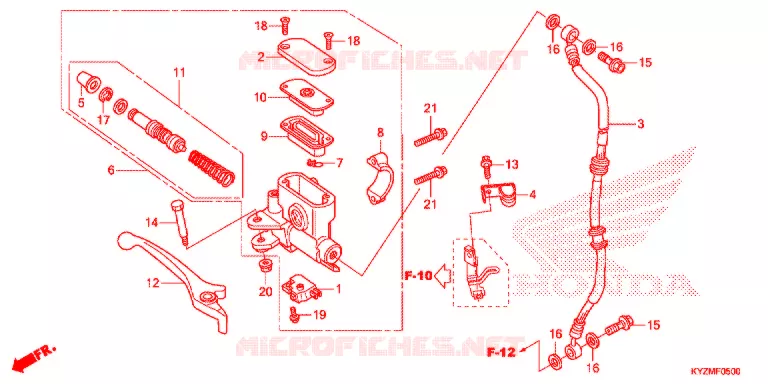 VOOR REM HOOFD CILINDER Honda MOTO 125 FUTURE 2016  AFS125MCSG