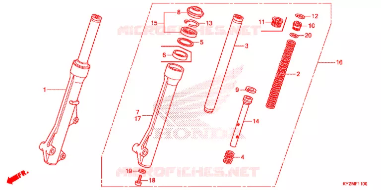 VOOR VORK Honda MOTO 125 FUTURE 2016  AFS125MCSG
