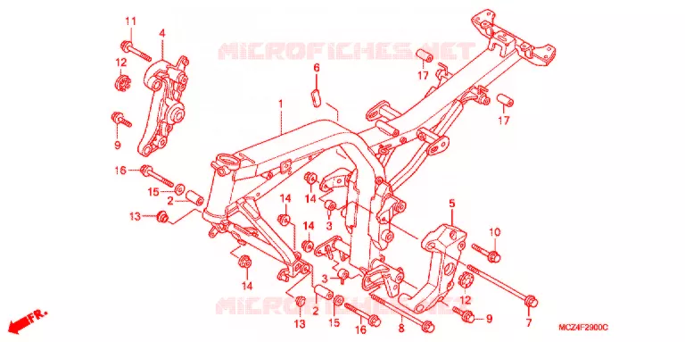 FRAME CHASSIS Honda MOTO 900 HORNET 2003  CB900F3_A