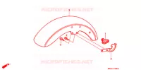 VOORSPATBORD voor Honda VT 1100 SHADOW C2 ACE white ribbon tire 1997