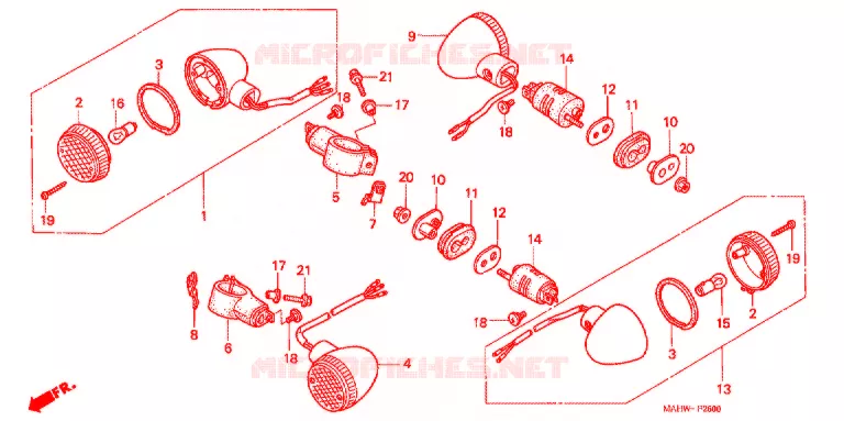 KNIPPERLICHT(2) Honda MOTO 1100 SHADOW 1998  VT1100C2W