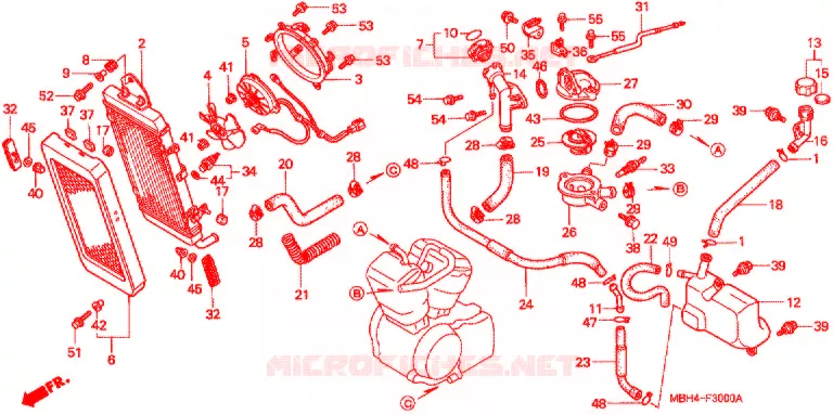 RADIATOR Honda MOTO 1100 SHADOW 2000  VT1100C3Y