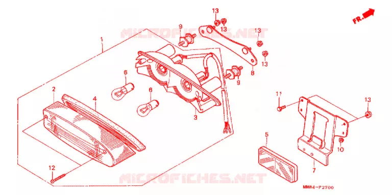 ACHTERLICHT(2) Honda MOTO 1100 SHADOW 1987  VT1100CH